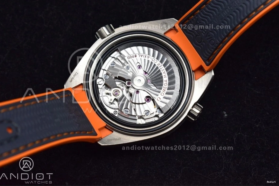 on Planet V2 Ocean Gray Super 1:1 43.5mm Dial VSF Nylon Clone Edition SS Orange Black Strap A8900 Best Bezel 1117